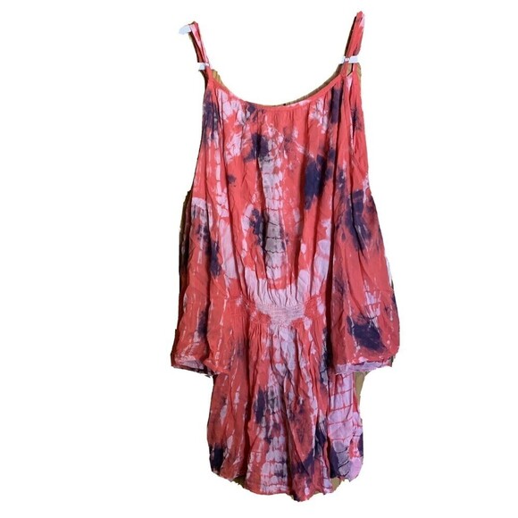 Tiare Hawaii Womens One Size Multicolor Boho Print Cold Shoulder Blouse Top - Picture 3 of 4